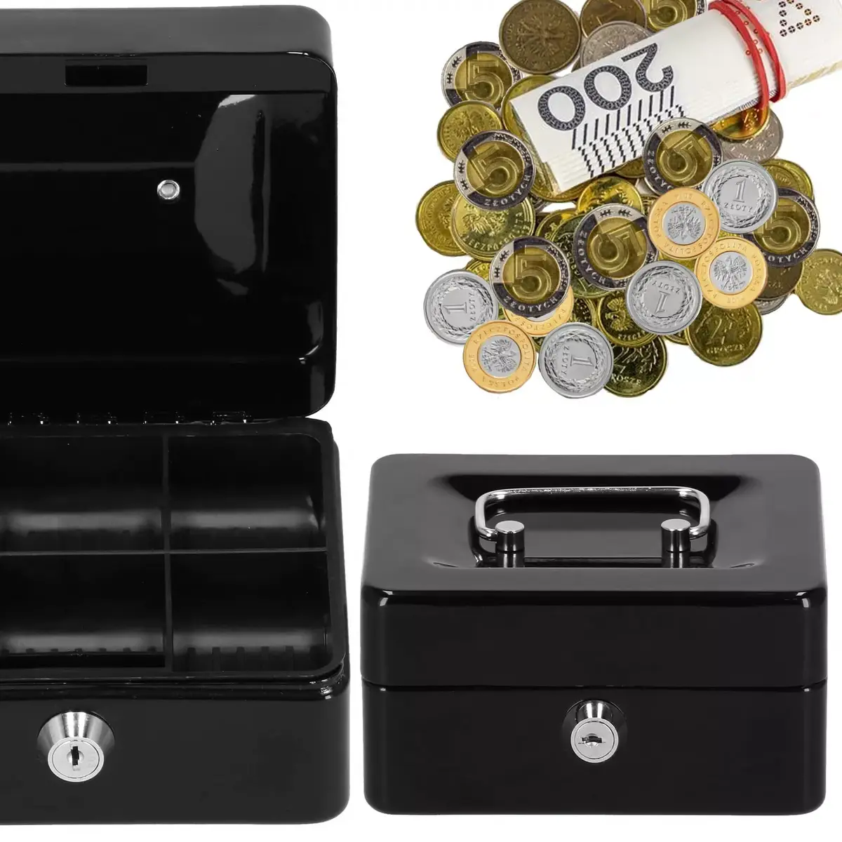 Springos HA5038 Desktop Metal Money Box Photo 3