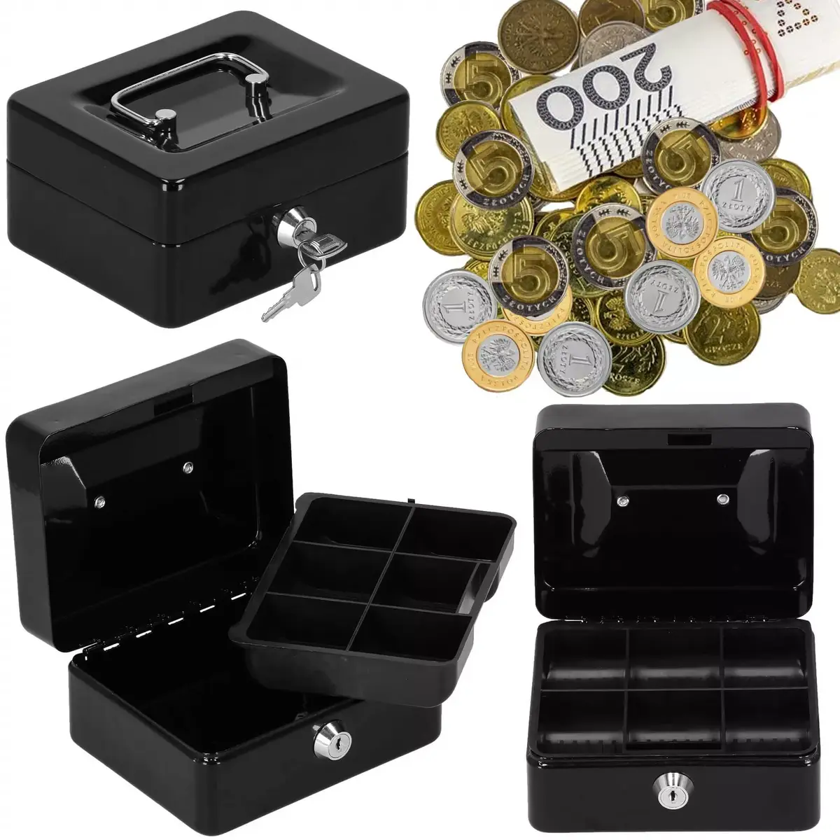Springos HA5038 Desktop Metal Money Box Photo 4