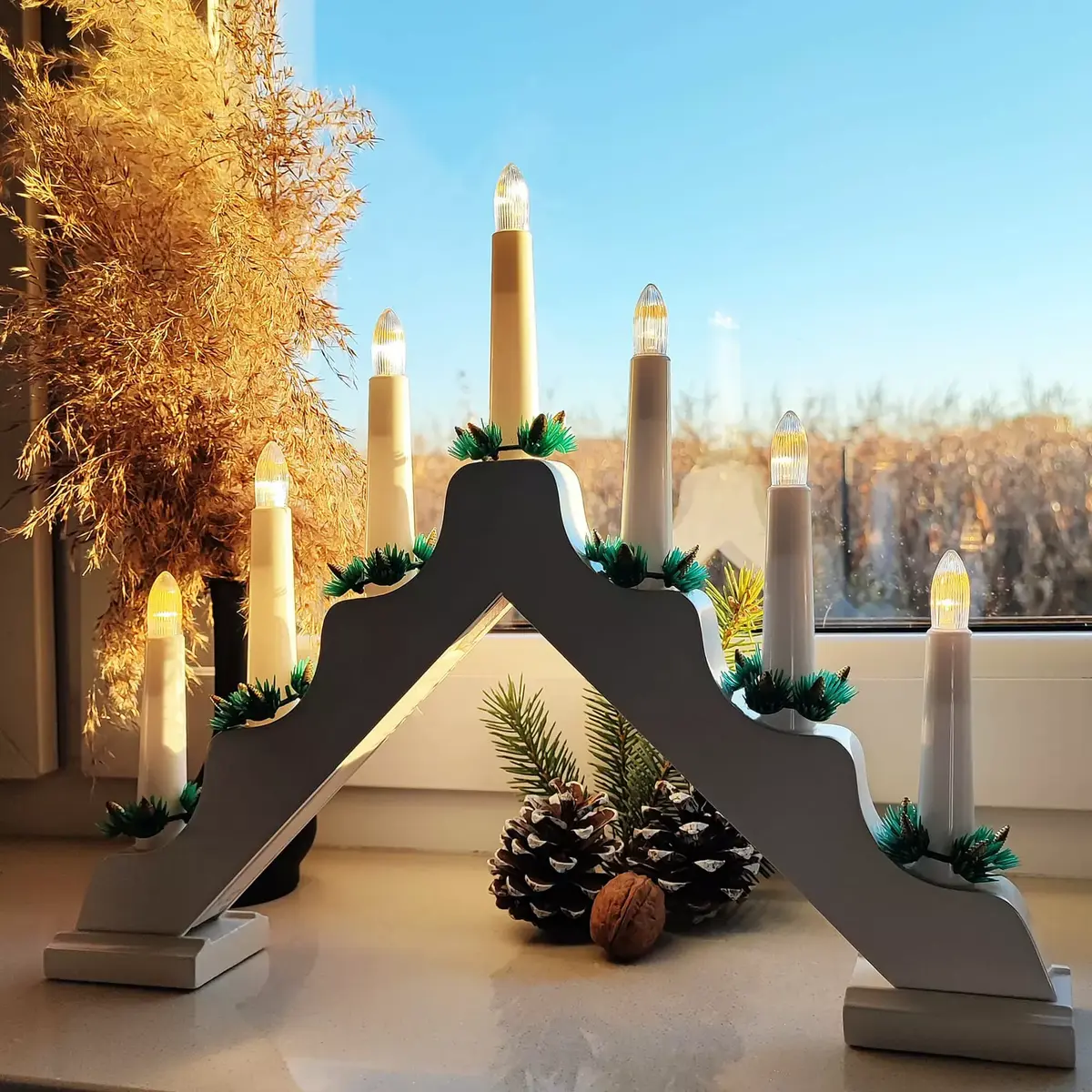 Springos CL0859 LED Advent Candlestick Photo 4