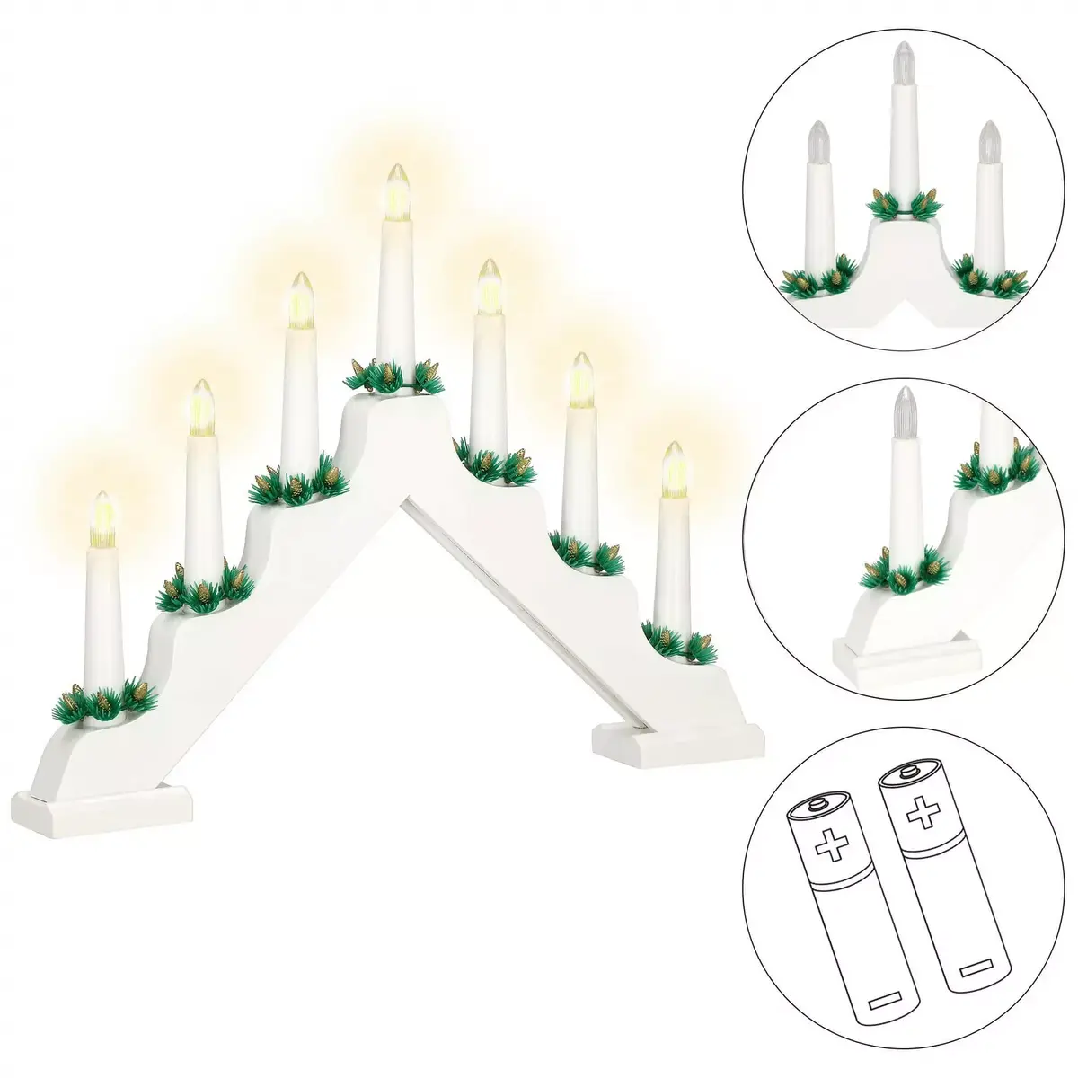 Springos CL0859 LED Advent Candlestick Photo 9