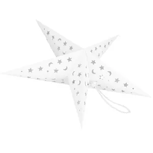 Новогоднее украшение Springos CA1015 3D бумажная звезда 30 см белая