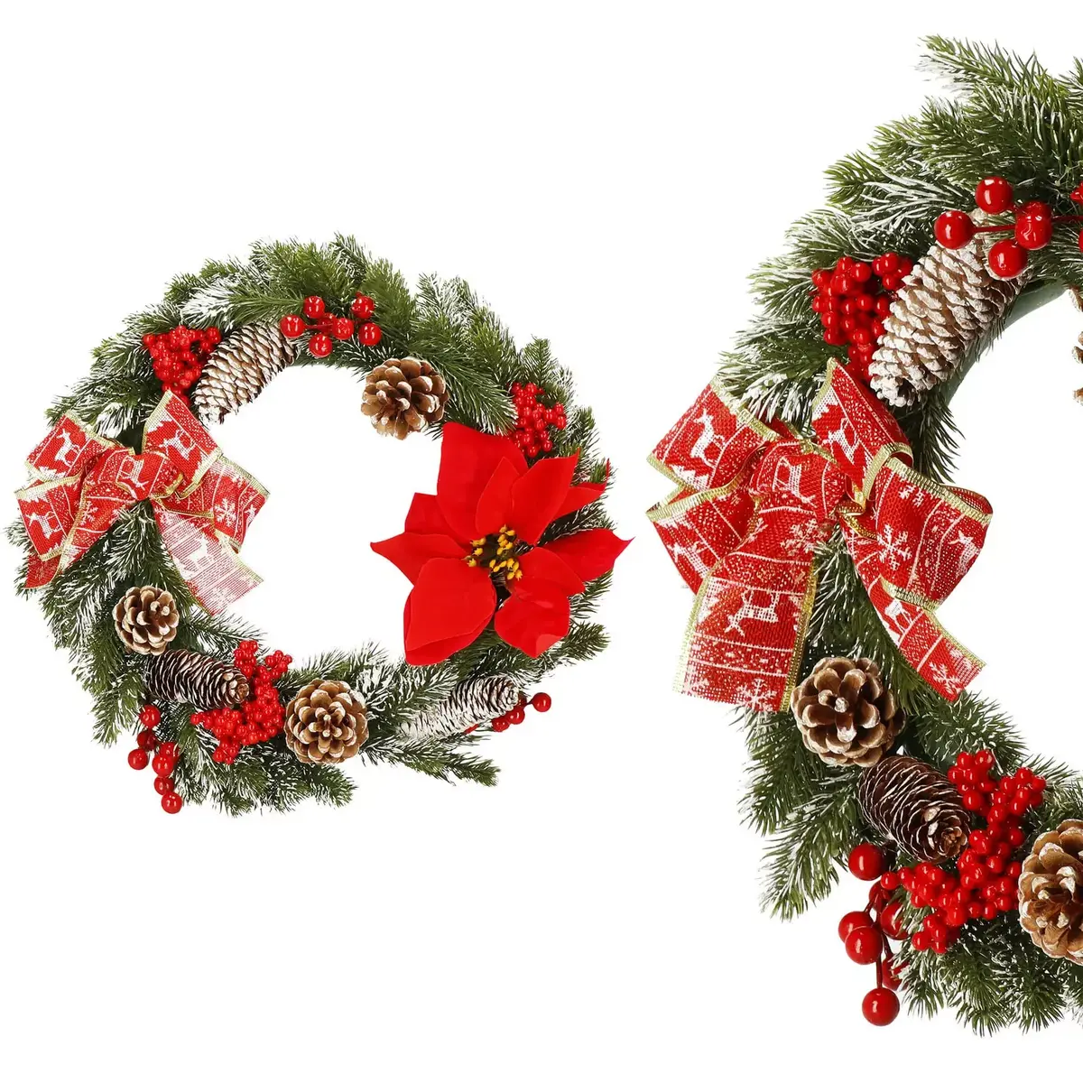 Springos CA1020 Decorative Holiday Wreath 40 cm Photo 2