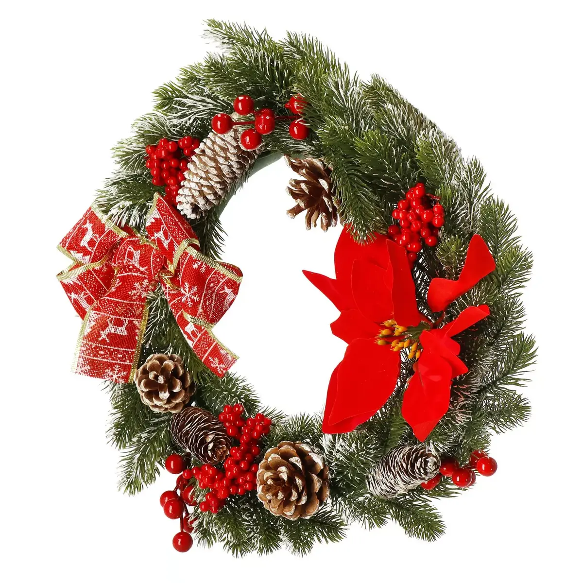 Springos CA1020 Decorative Holiday Wreath 40 cm Photo 5