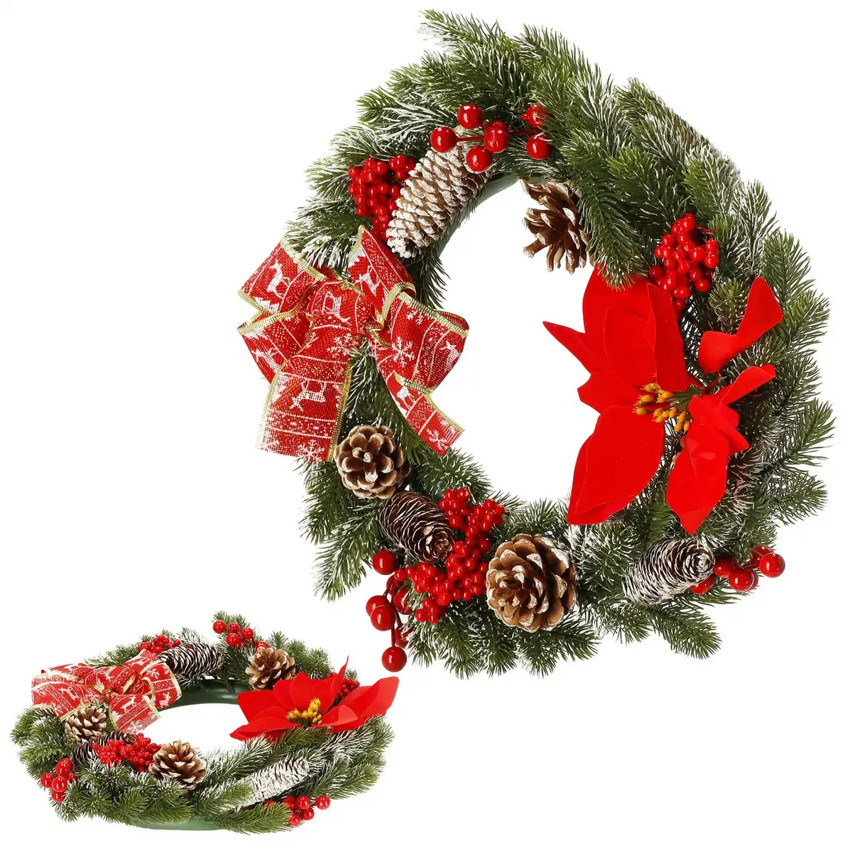 Springos CA1020 Decorative Holiday Wreath 40 cm Photo 10