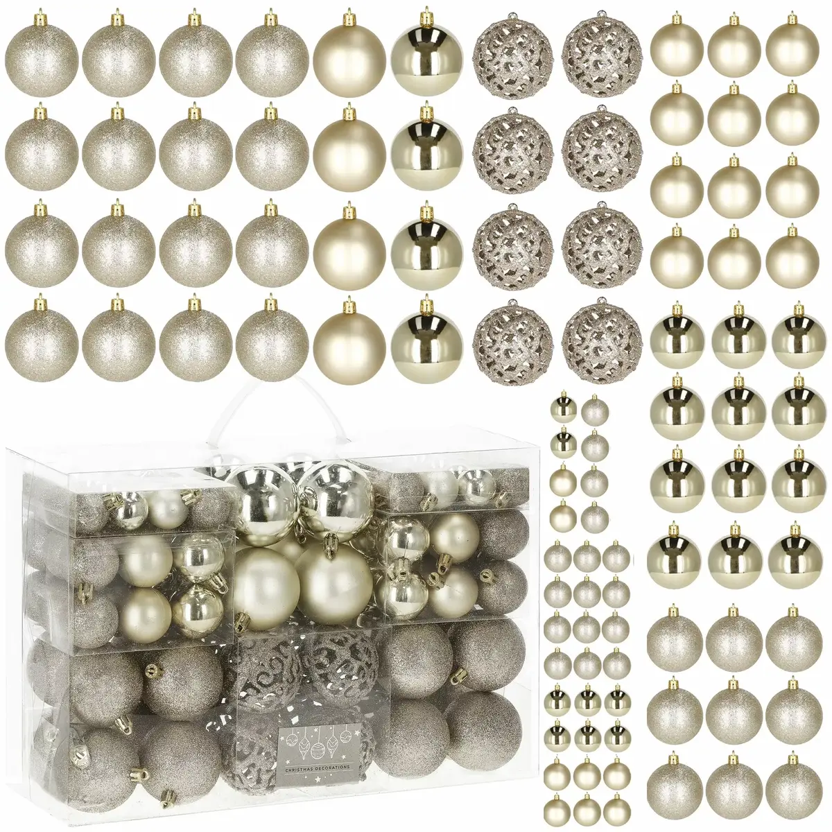 Springos Christmas balls CA0132 — 100 gab., 6/4/3 cm Photo 9
