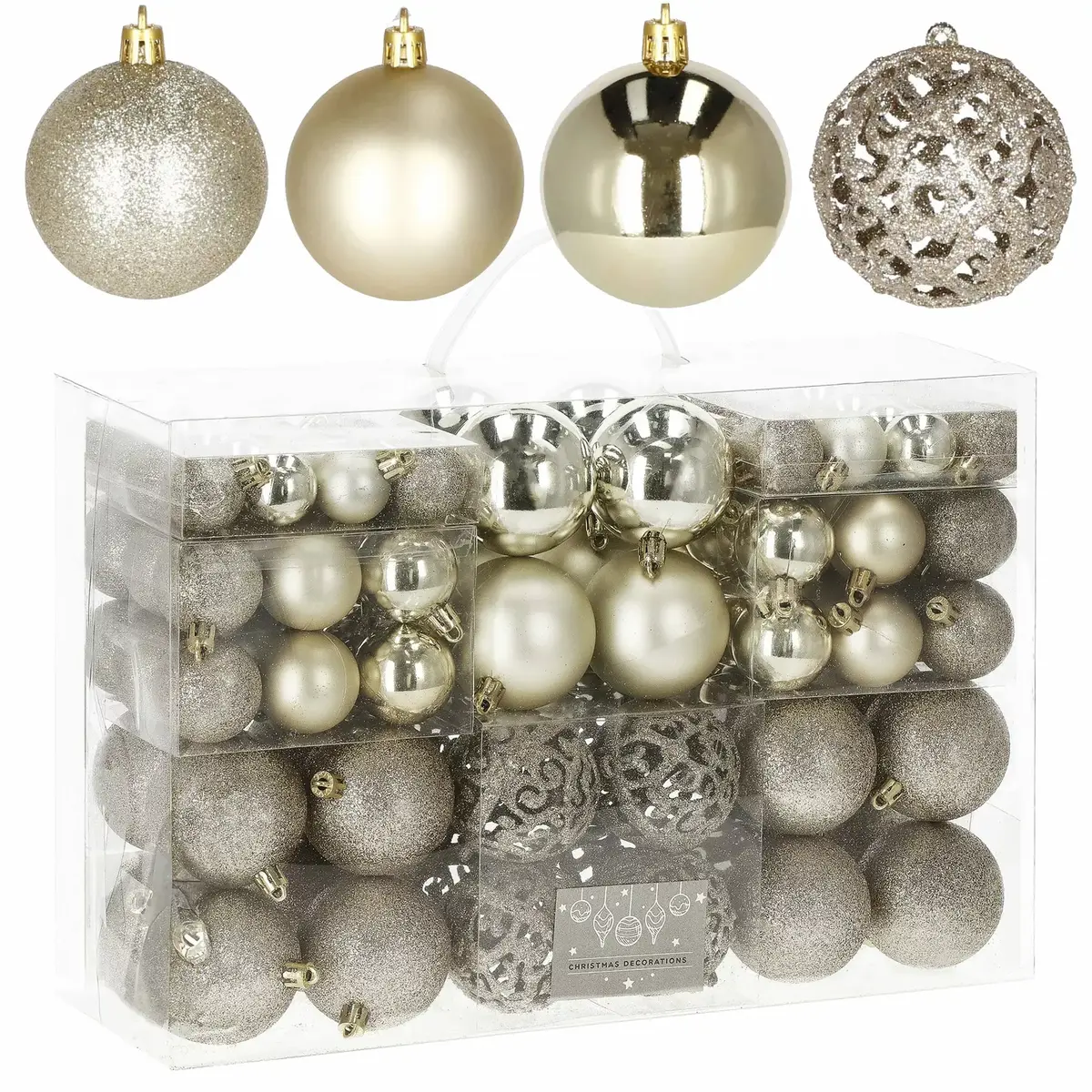 Springos Christmas balls CA0132 — 100 gab., 6/4/3 cm Photo 10