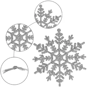 Springos CA0755 Hanging Christmas Snowflake Decorations, Set of 3