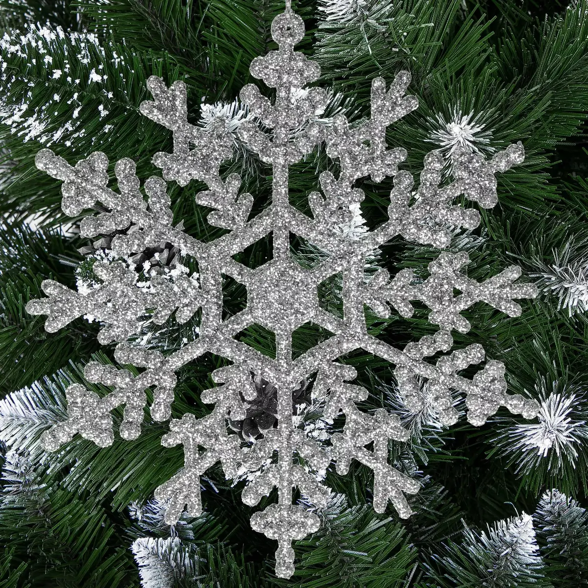 Springos CA0755 Hanging Snowflake Decorations - Set of 3 Photo 4