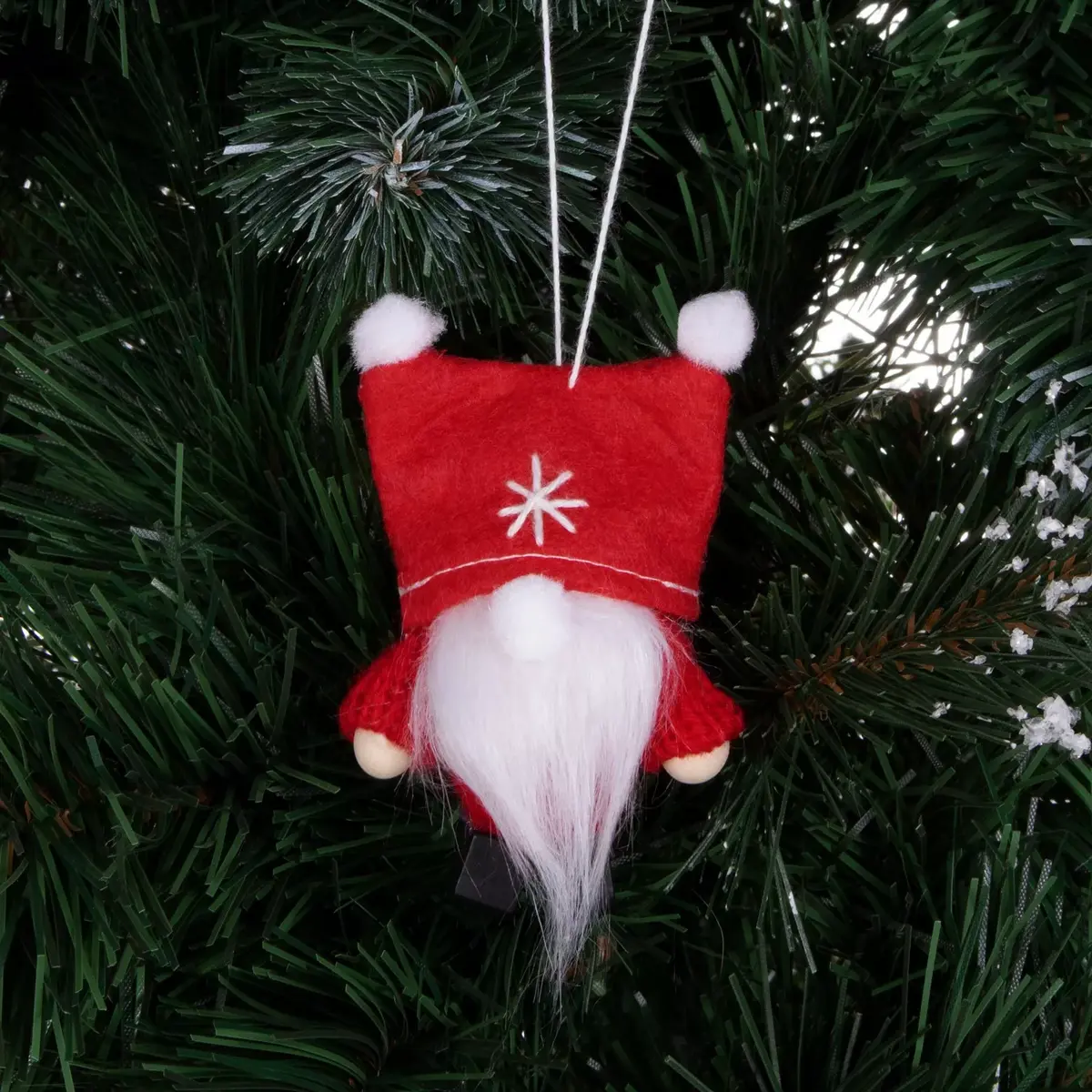 Springos CA0626 Glass Christmas Ornament Red Gnome Photo 2