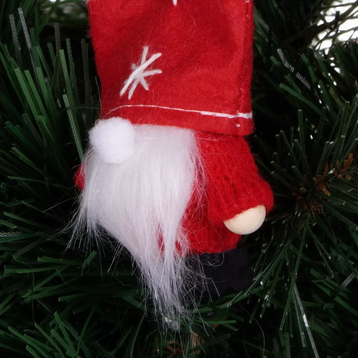 Springos CA0626 Glass Christmas Ornament Red Gnome Photo 3