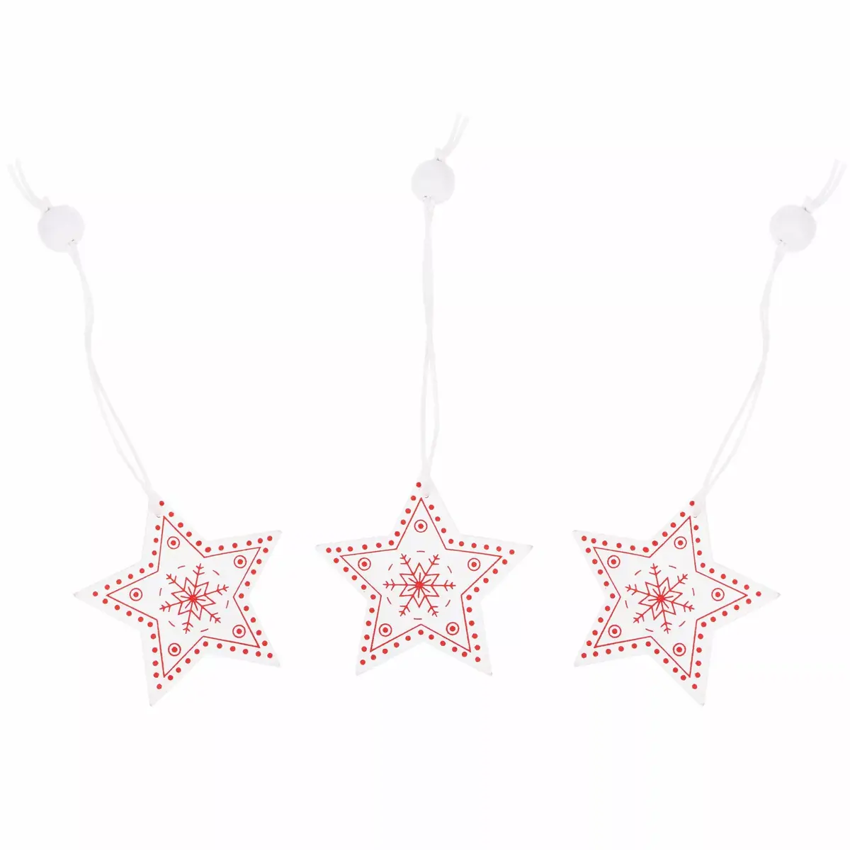 Springos CA0658 Wooden Christmas Stars 5 cm Photo 2