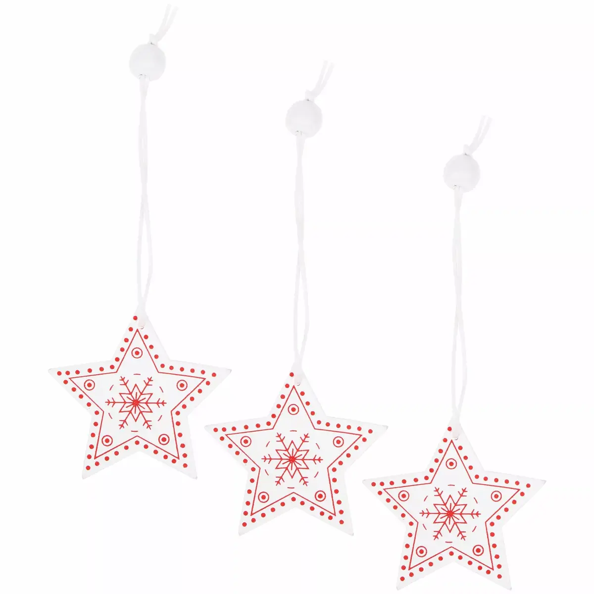 Springos CA0658 Wooden Christmas Stars 5 cm Photo 3