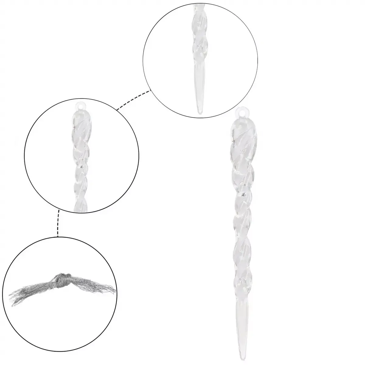 Springos CA0747 Hanging Christmas Icicles, 9 Pieces Photo 5