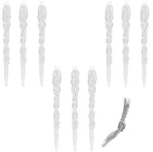 Springos CA0747 Ziemassvētku lāsteku rotājumi, 10 cm, 9 gabali