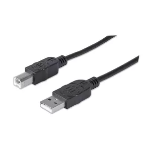 Manhattan 333368 USB кабель 1,8 m USB 2.0 USB A USB B Черный