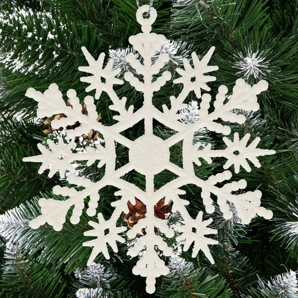 Springos CA0775 Christmas Snowflake Ornaments Set Photo 3