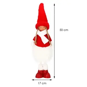 Ziemassvētku dekoratīvā meitenes figūriņa Springos CA0681, 50 cm