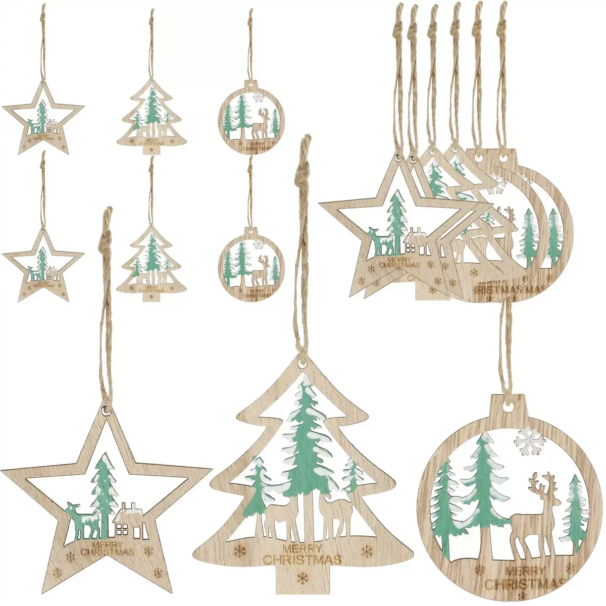 Springos CA1091 Wooden Decorative Ornament Photo 2