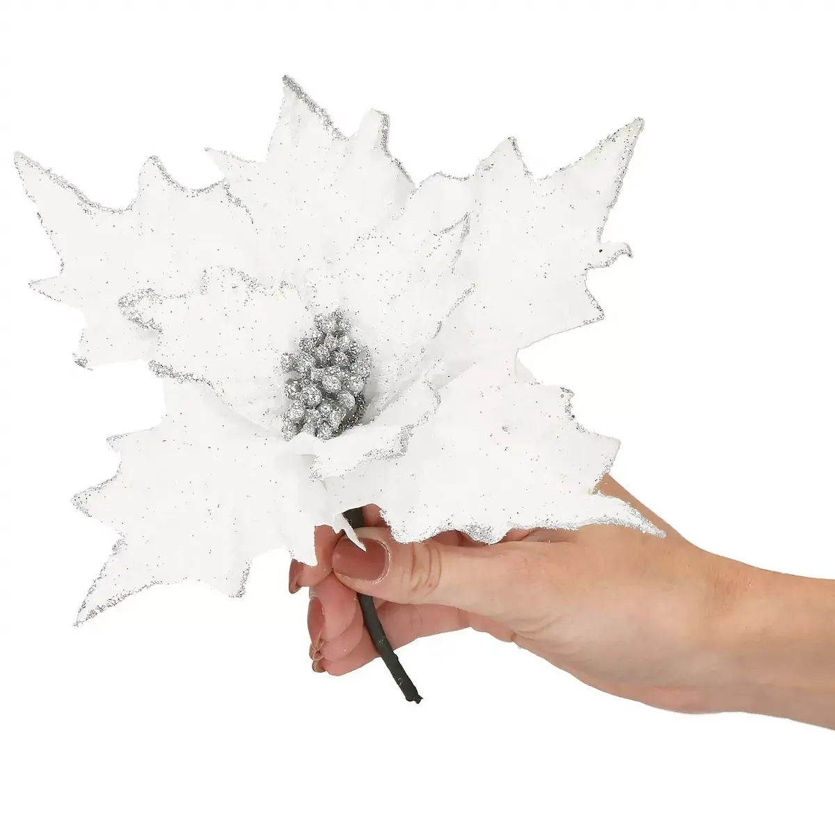 Ziemassvētku rotājums Springos Puansetija 26 cm Photo 5