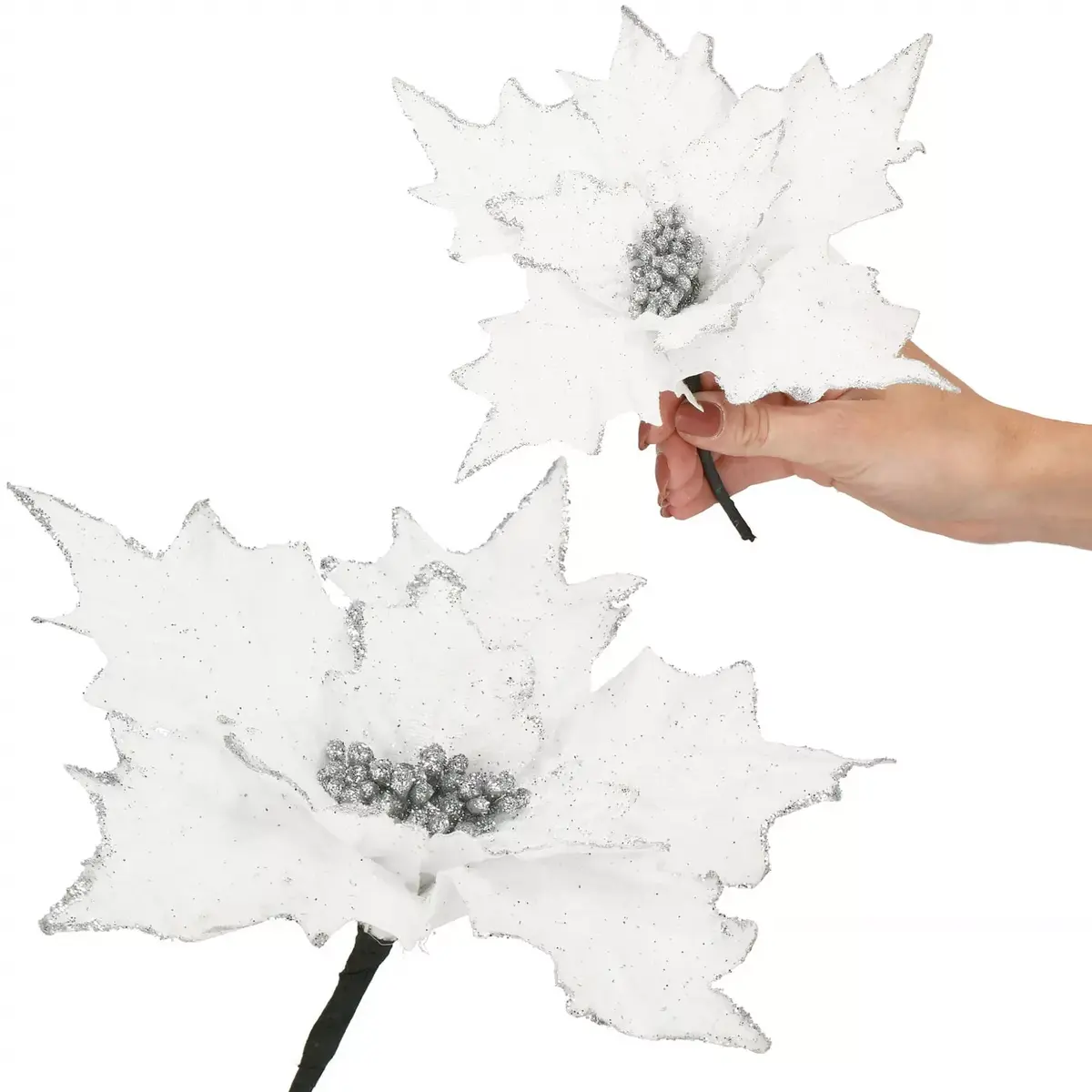 Ziemassvētku rotājums Springos Puansetija 26 cm Photo 6