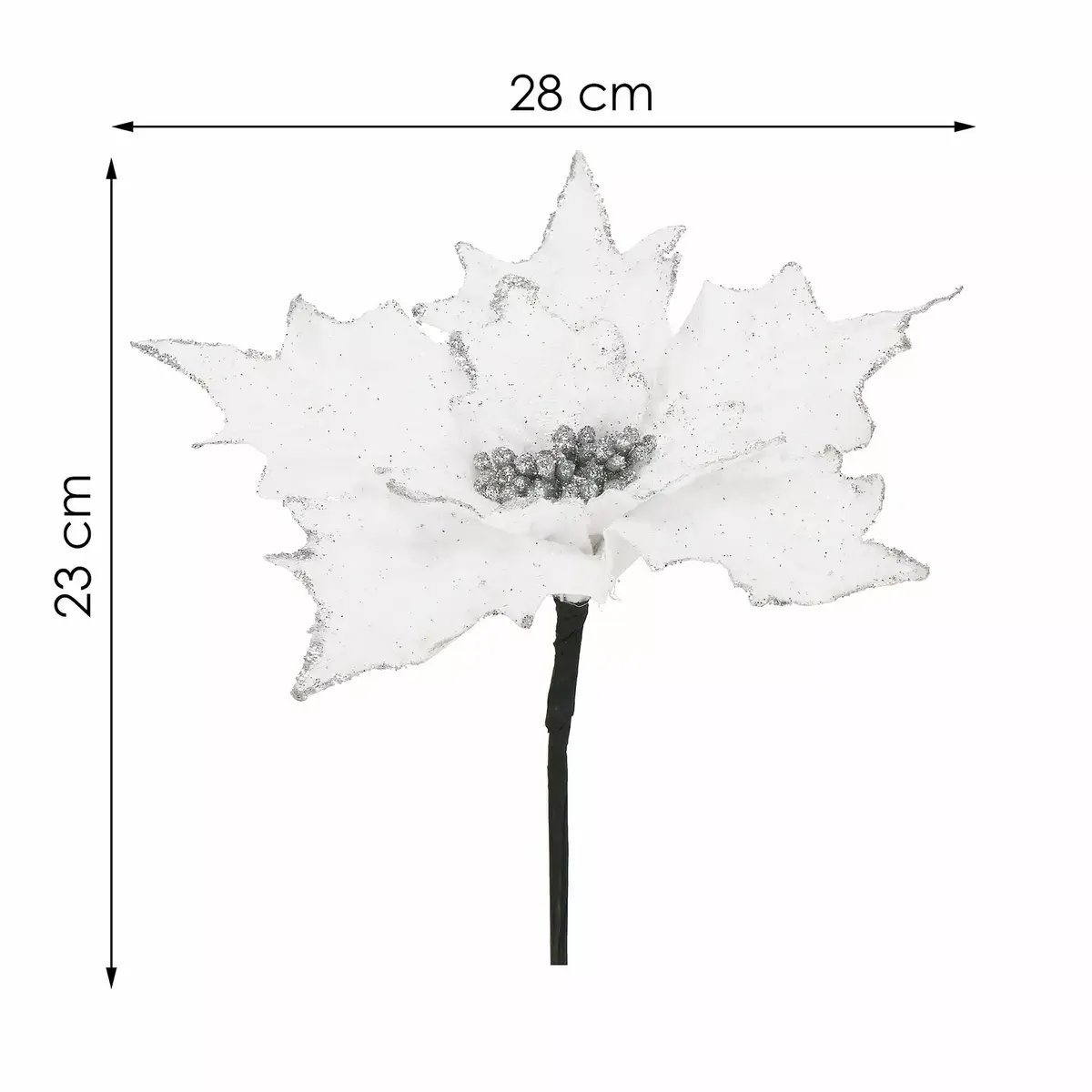 Ziemassvētku rotājums Springos Puansetija 26 cm Photo 9