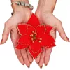 Новогоднее украшение Springos CA0732 Пуансеттия Photo 8
