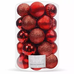 Новогодние игрушки Springos шарики CA0138 набор 20 шт., разноцветные, лёгкие украшения