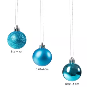 Svētku dekorācija Springos Ziemassvētku bumbiņas CA0097 komplekts 20 gab., diametrs 4 cm