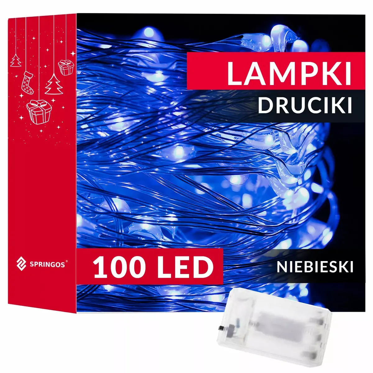 Springos CL0020 100 LED virtene uz baterijām Photo 7
