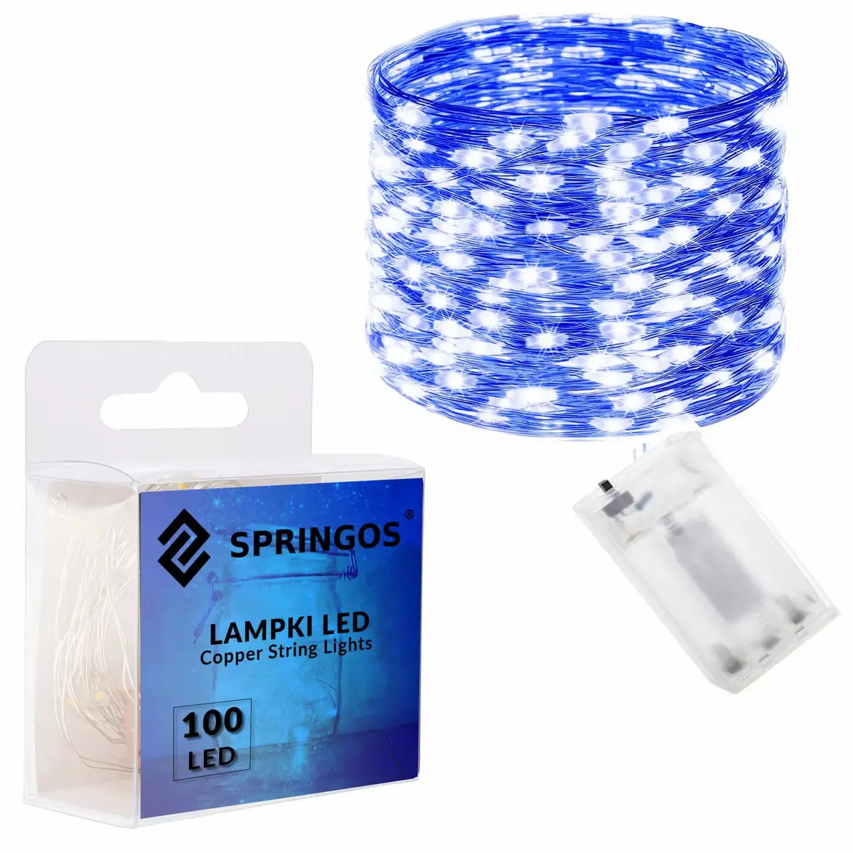 Springos CL0020 100 LED virtene uz baterijām Photo 9