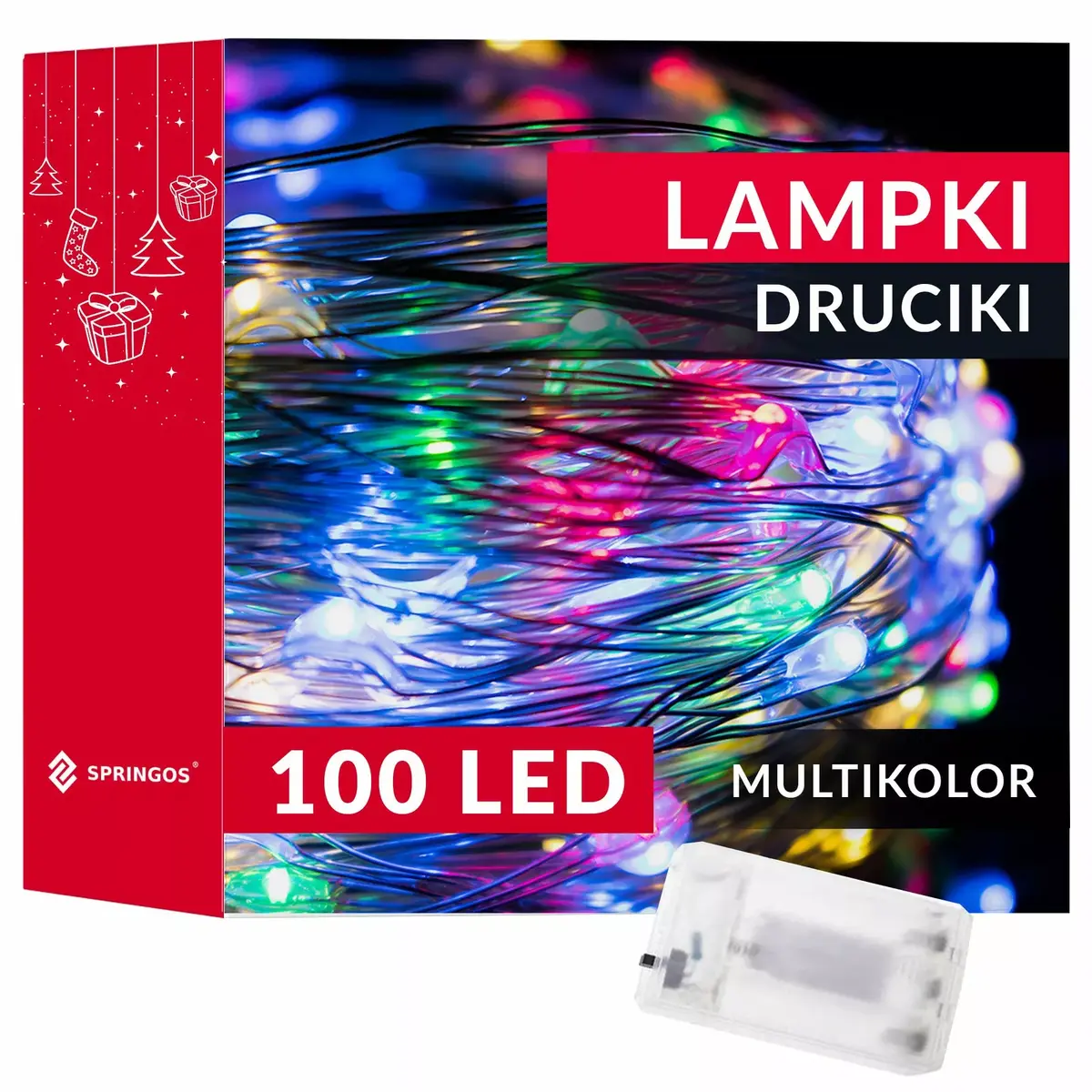 Springos CL0021 LED bateriju lampa — 100 LED Photo 9