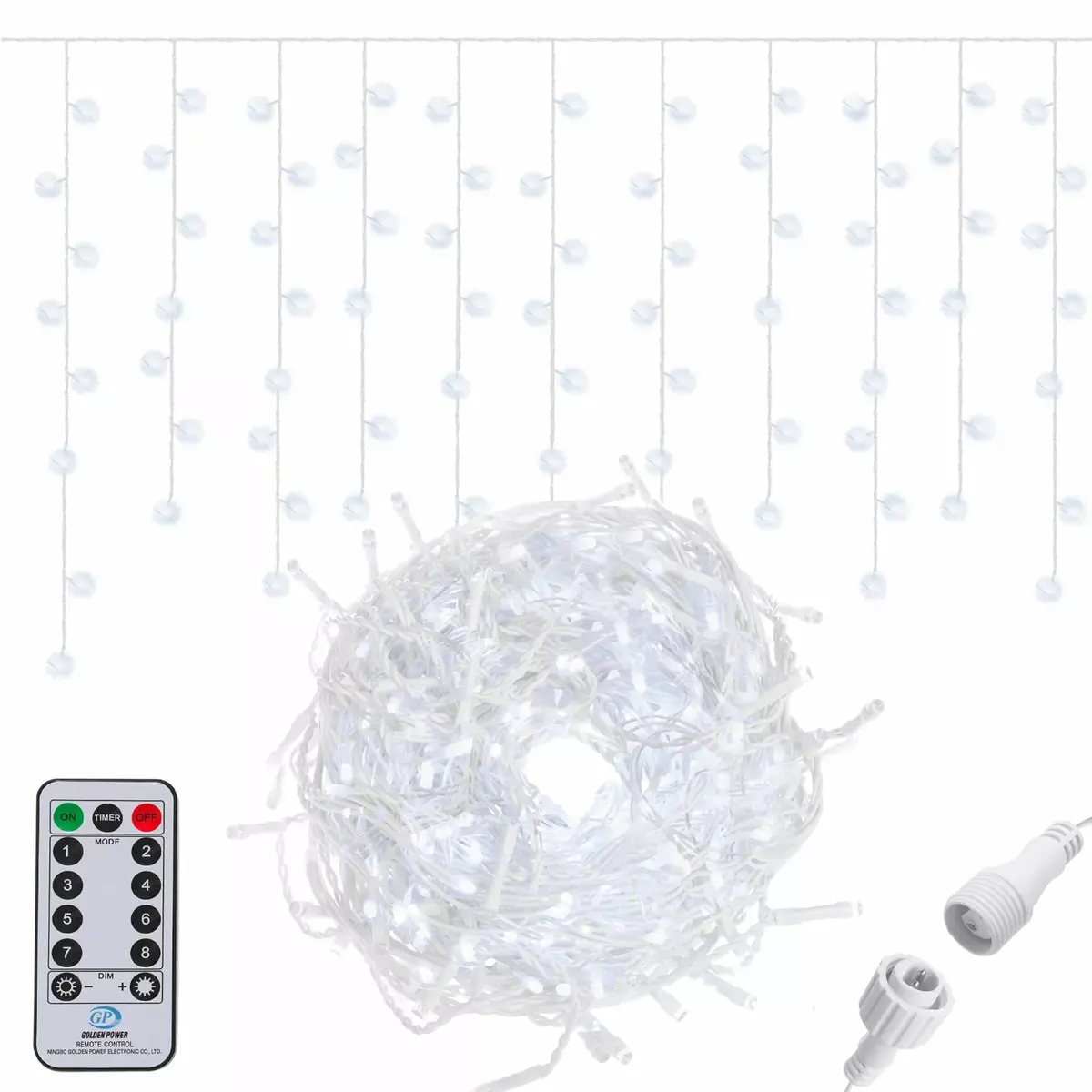 Springos CL0304 gaismu virtene 300 LED Photo 9