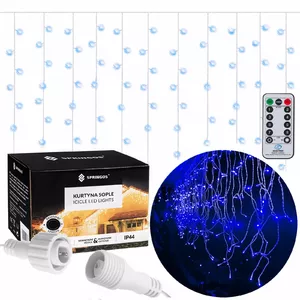 Dekoratīvā LED aizkars Springos CL0306 ar 300 LED, tālvadība