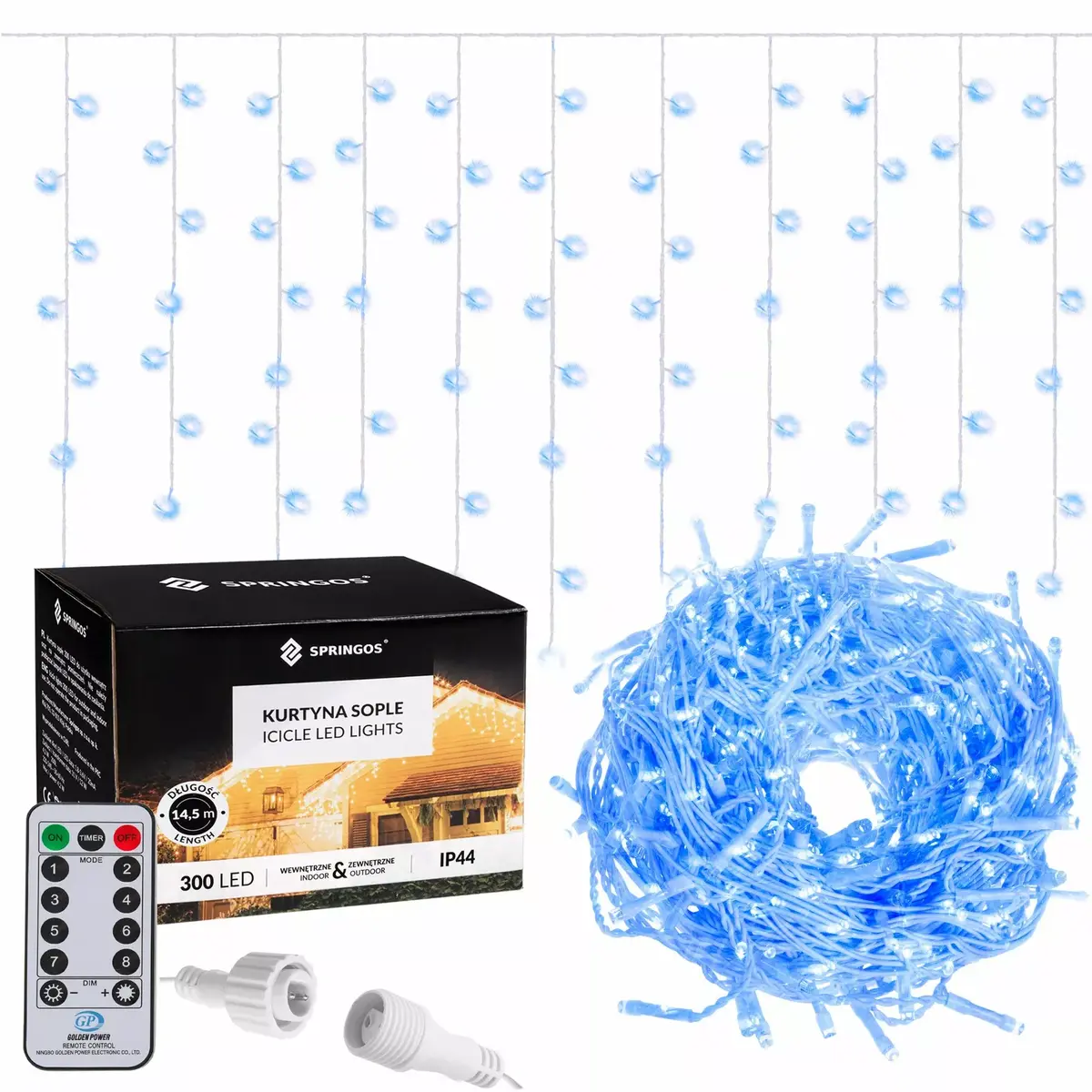 LED aizkars Springos CL0306 — 300 LED, tālvadība Photo 9