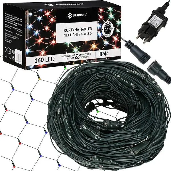 String lights Springos CL4014 160 LED, 2 x 2.6 m Photo 8
