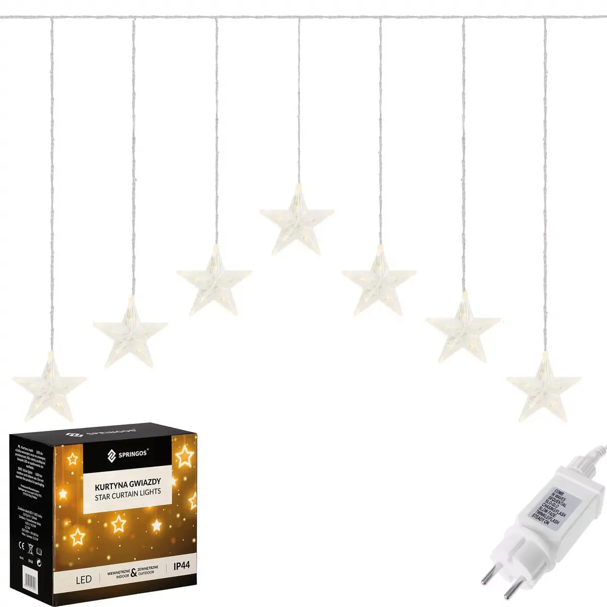 LED zvaigžņu aizkars Springos CL4016 — 70 LED Photo 8