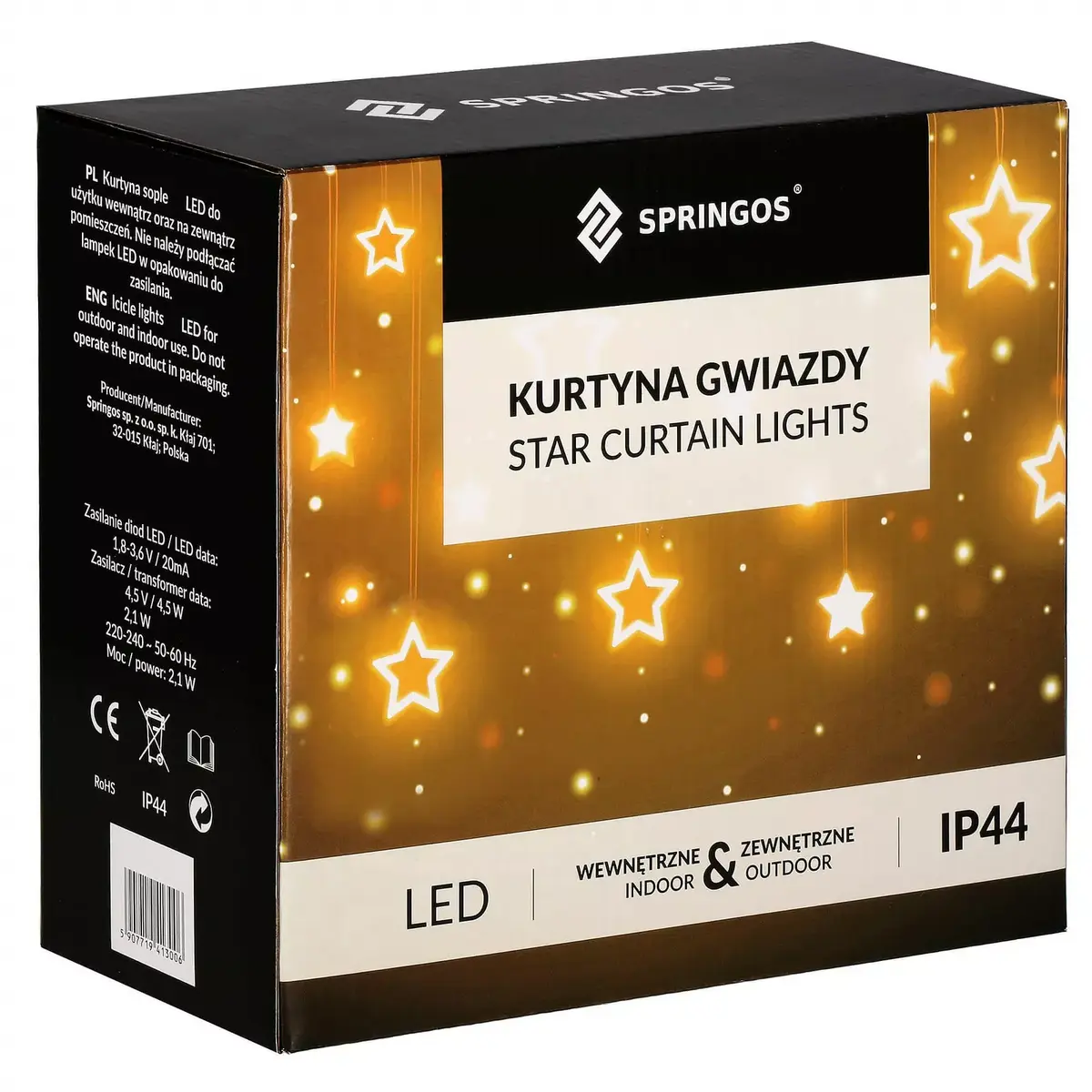 LED zvaigžņu aizkars Springos CL4018 — 92 LED Photo 2