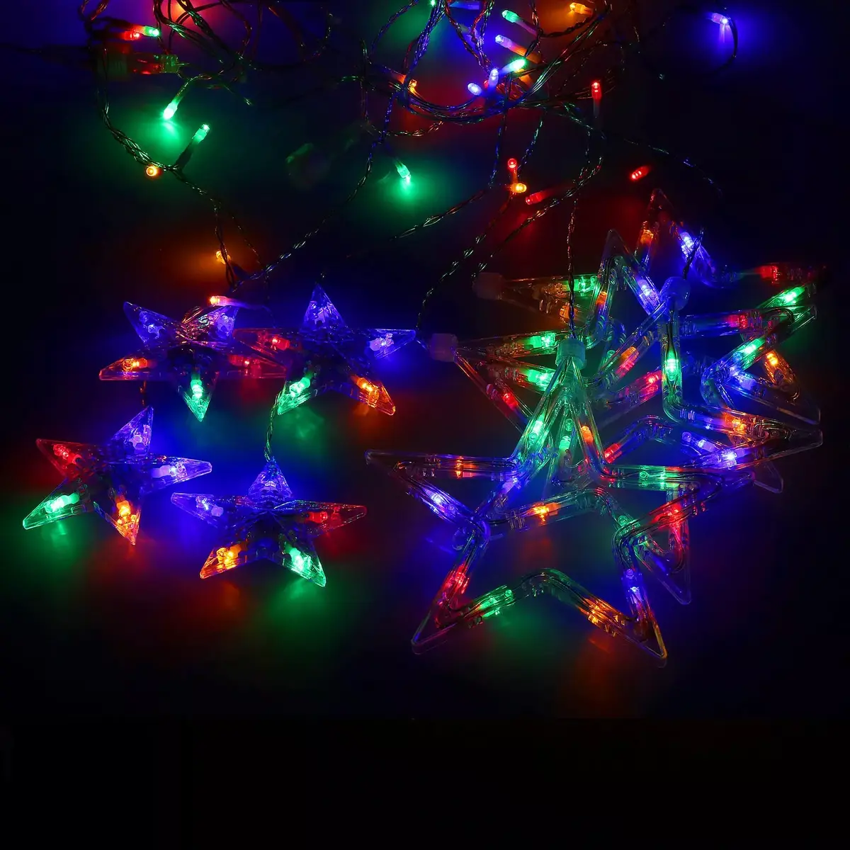 LED zvaigžņu aizkars Springos CL4018 — 92 LED Photo 4