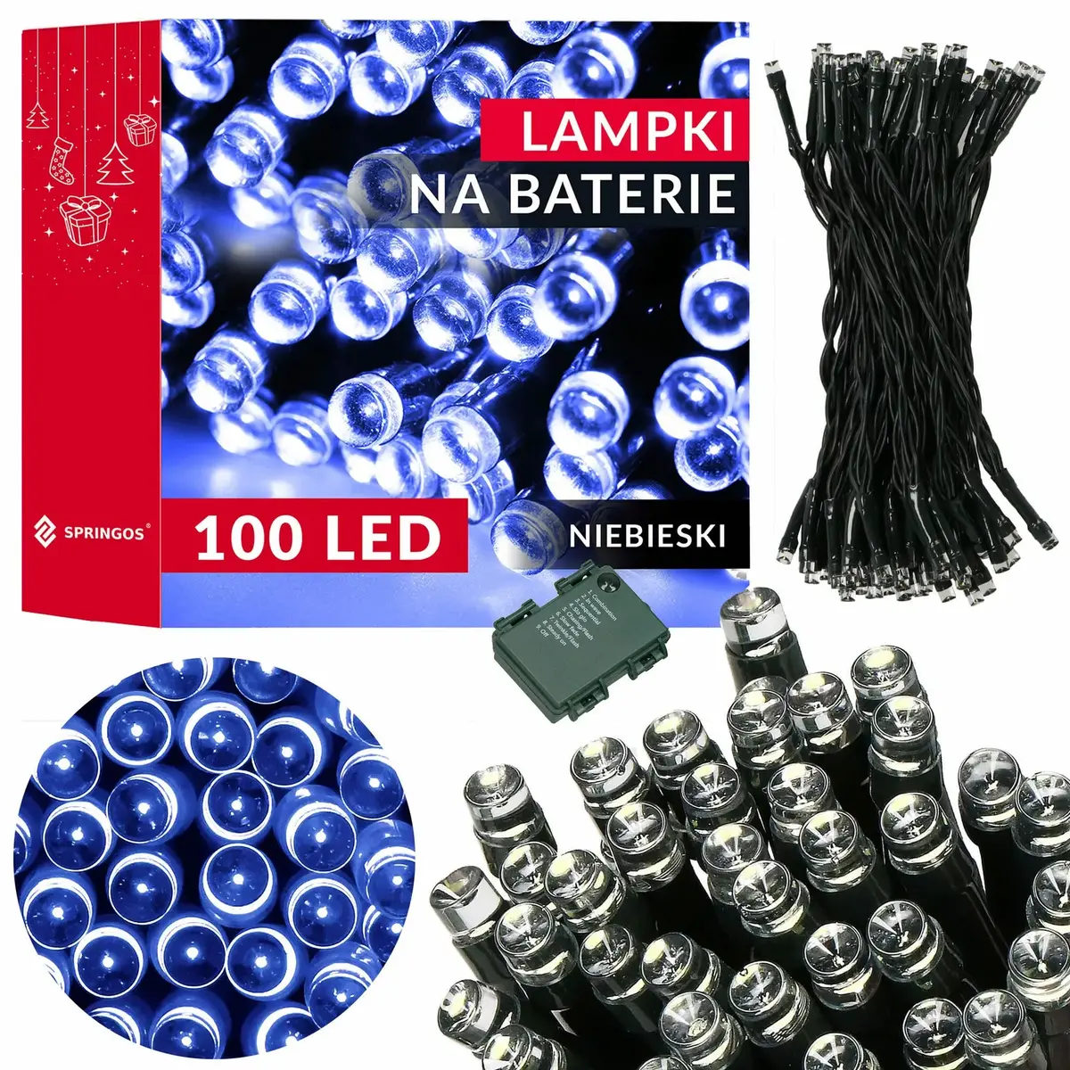 Springos CL4033 battery LED lights — 3 modes, 200 lm Photo 8