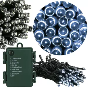 LED bateriju lampa Springos CL4031 — dekoratīva virtena ar 100 LED, darbina ar baterijām