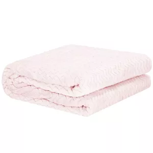 Reversible bedspread Springos HA7129 130x180 cm embossed zigzag pattern