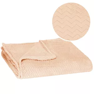 Bedspread Springos HA7136 reversible blanket 130x180 cm embossed zigzag pattern