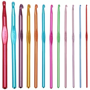Springos HA7239 Crochet Hook Set, 12 Pieces, Assorted Sizes