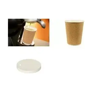 Paper cup lid Papstar 90 mm (model 89029) with PLA coating