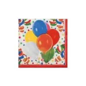 Paper napkins Papstar Lucky Balloons 330 x 330 mm, printed, 3-ply, pack