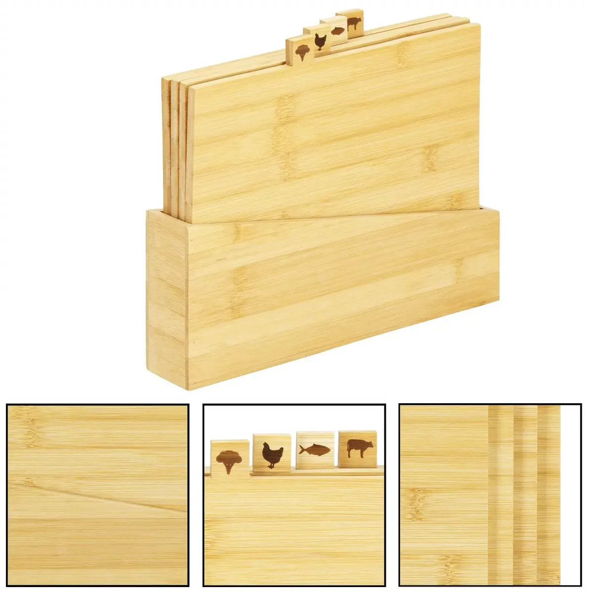 Springos KI0109 Cutting Board Set - 4 Pieces Photo 8