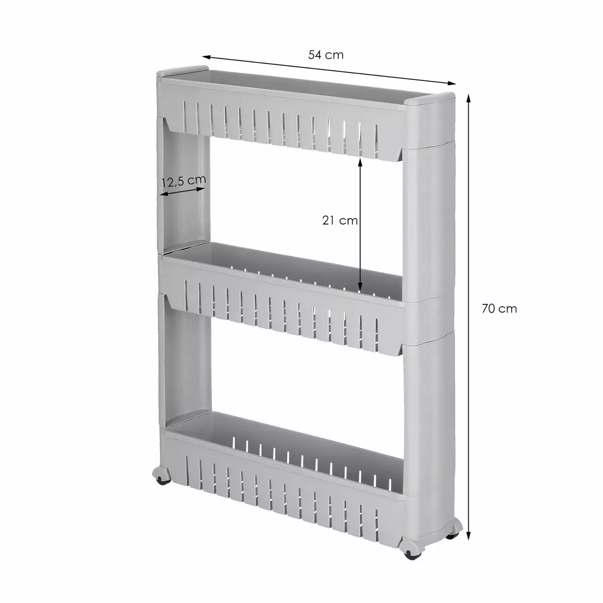 Springos HA1019 Mobile Cabinet with 3 Shelves Photo 6