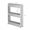 Springos HA1019 Mobile Cabinet with 3 Shelves Photo 6