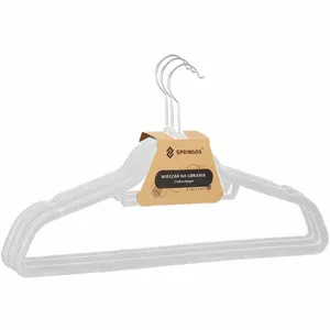 Clothes hanger Springos HG0062 set of 3 — metal/plastic mixed construction, standard adult size
