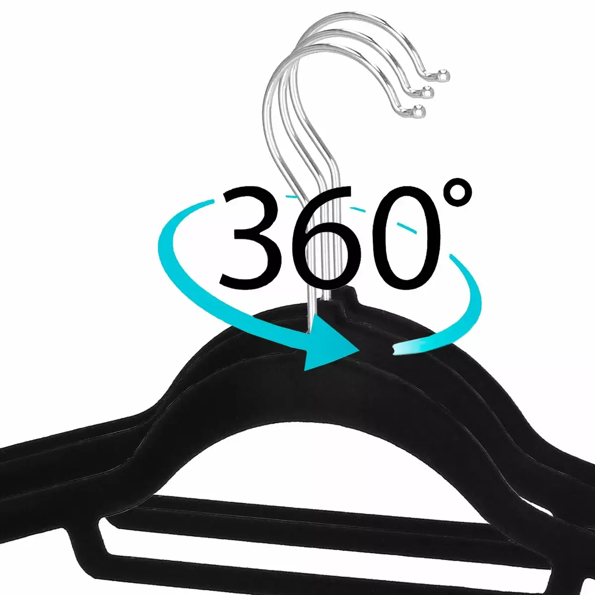 Wooden clothes hanger Springos HG0041 Photo 3